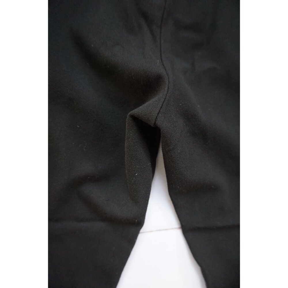 Zara Black Trousers High Rise Cropped Work Pants, Size L - Picture 8 of 9